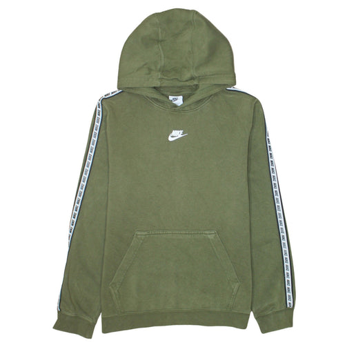 Nike Boys Green XL Pullover Fleece Hoodie with Logo Tape Detail