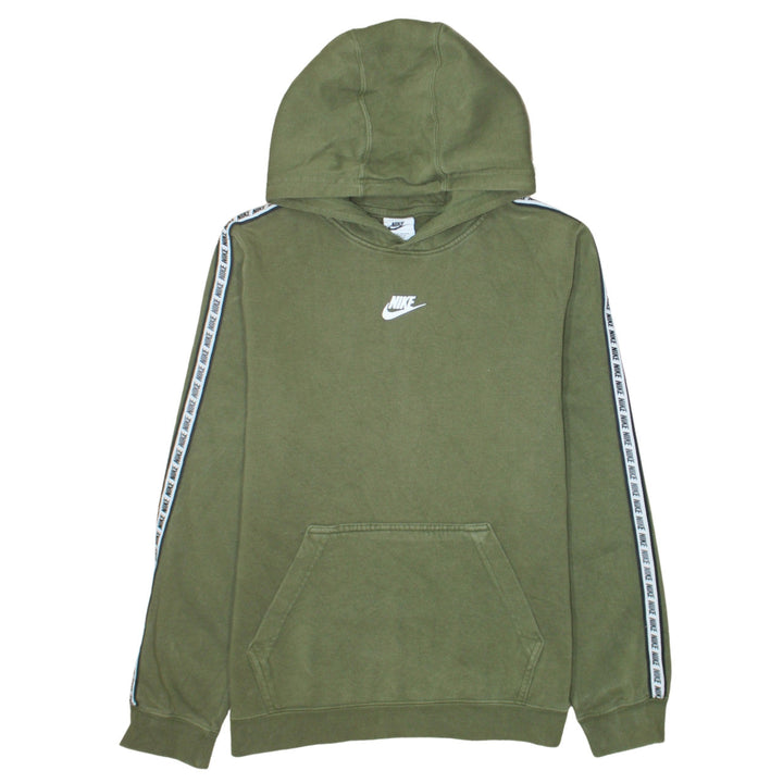 Nike Boys Green XL Pullover Fleece Hoodie with Logo Tape Detail