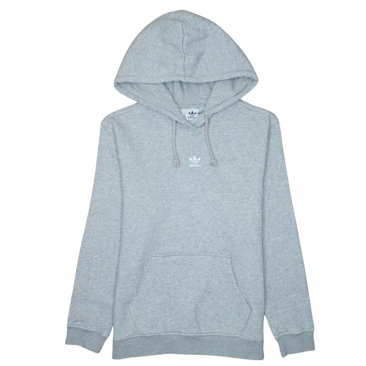 Adidas Womens Grey Pullover Hoodie Size 8 Cotton Blend Casual