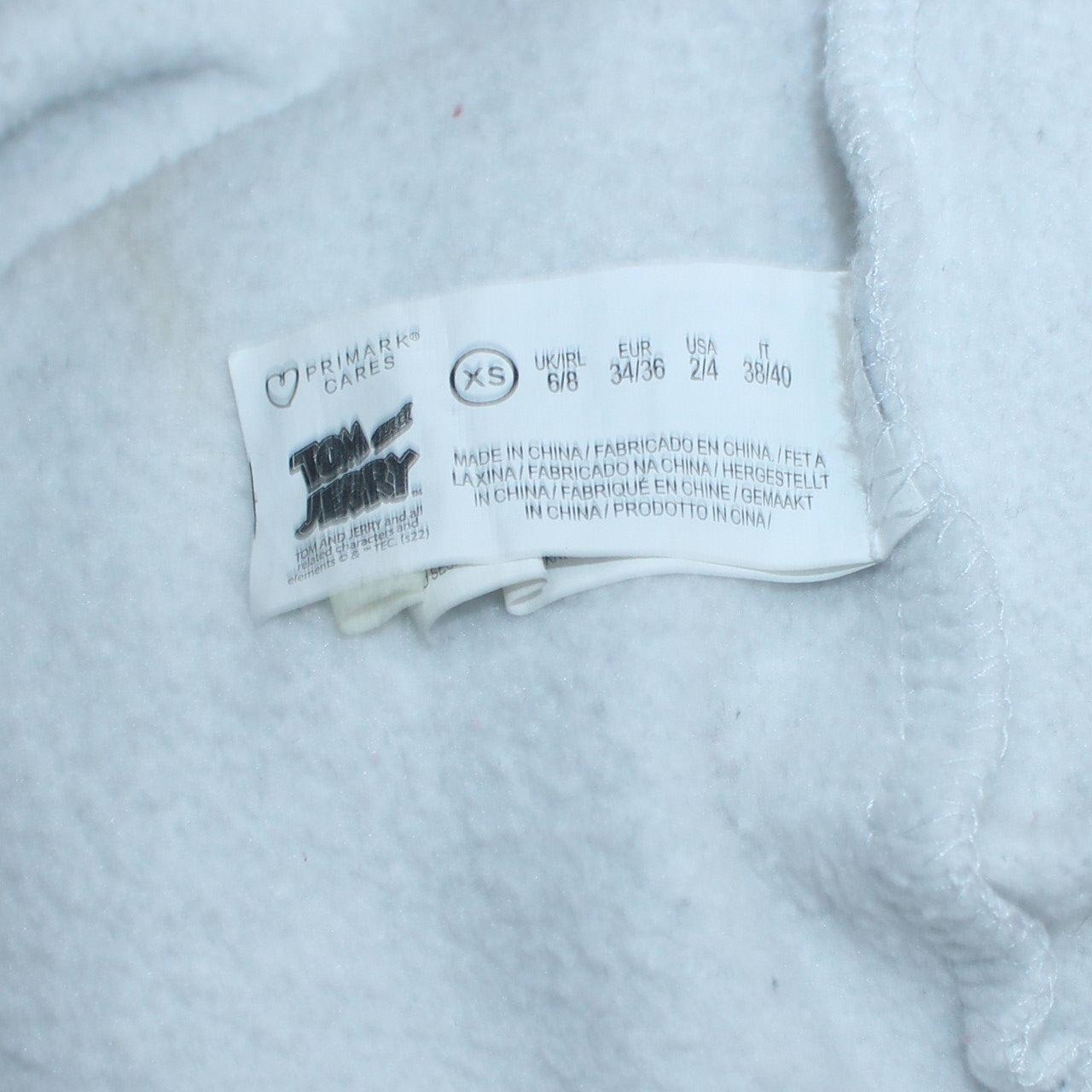 Primark Women Grey Tom and Jerry V-Neck Pullover Sweatshirt XS