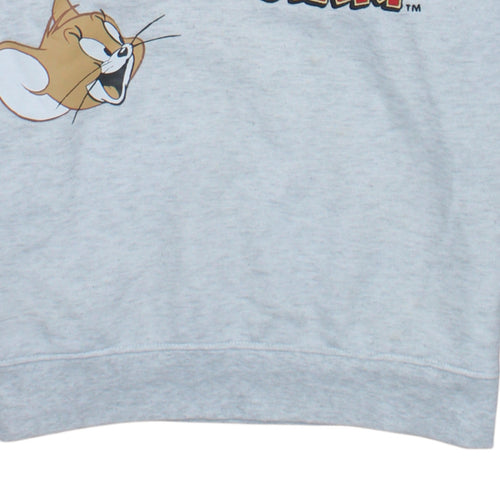 Primark Women Grey Tom and Jerry V-Neck Pullover Sweatshirt XS