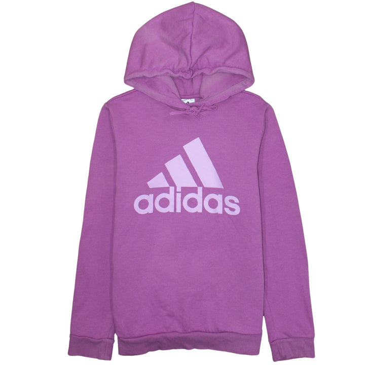 Adidas Womens Purple Hoodie Medium 12-14 Pullover Hooded Sweatshirt