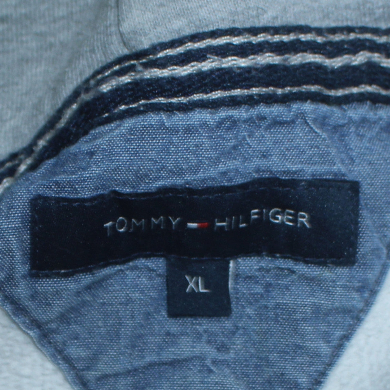 Tommy Hilfiger Mens Grey XL Full Zip Hoodie Sweatshirt