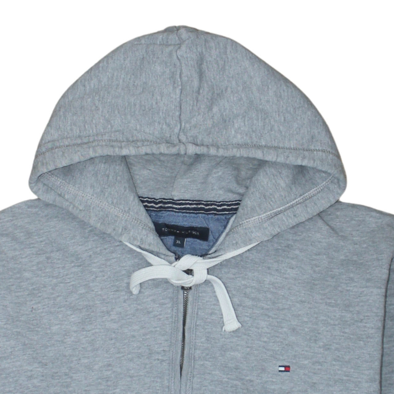 Tommy Hilfiger Mens Grey XL Full Zip Hoodie Sweatshirt