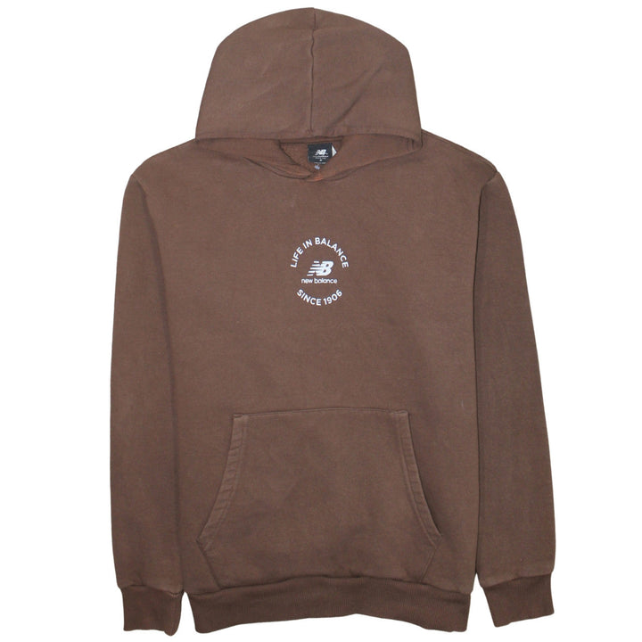 New Balance Men's Brown Pullover Hoodie Size S Fleece Casual