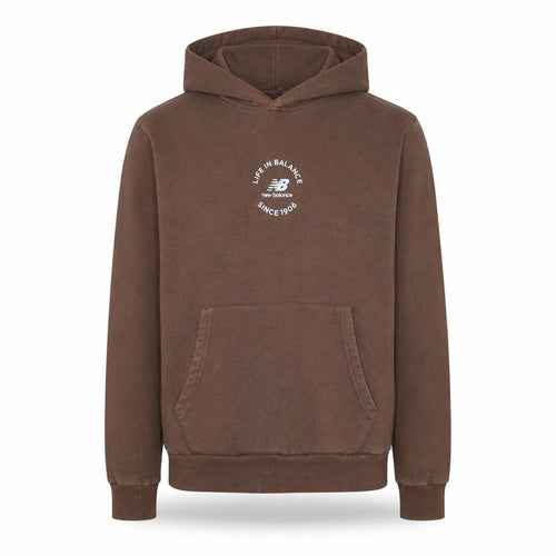 New Balance Men's Brown Pullover Hoodie Size S Fleece Casual