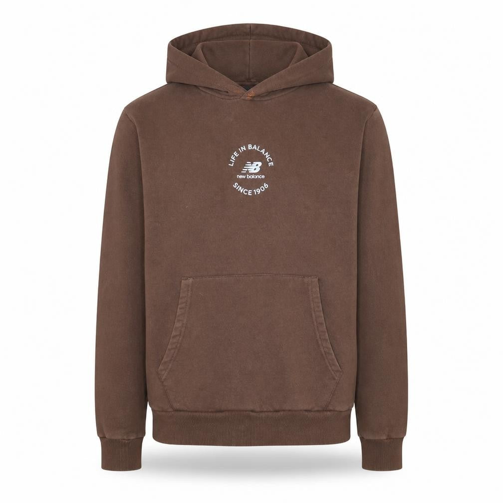 New Balance Men's Brown Pullover Hoodie Size S Fleece Casual