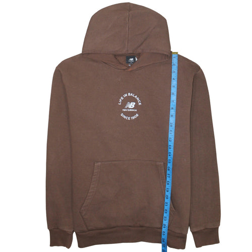 New Balance Men's Brown Pullover Hoodie Size S Fleece Casual