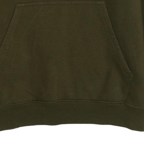 Champion Men’s Green Pullover Hoodie Large Logo Cotton Blend