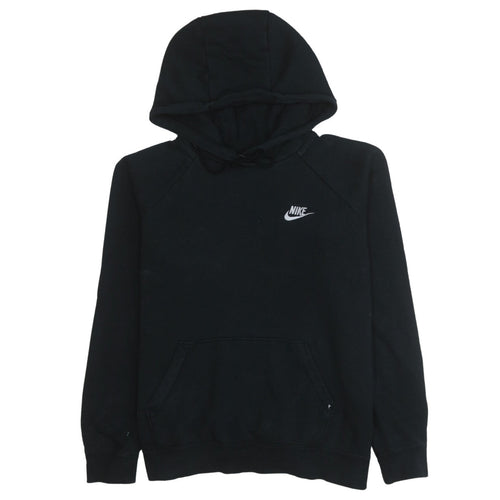 Nike Mens Black Pullover Hoodie Sweatshirt M Fleece Regular Fit