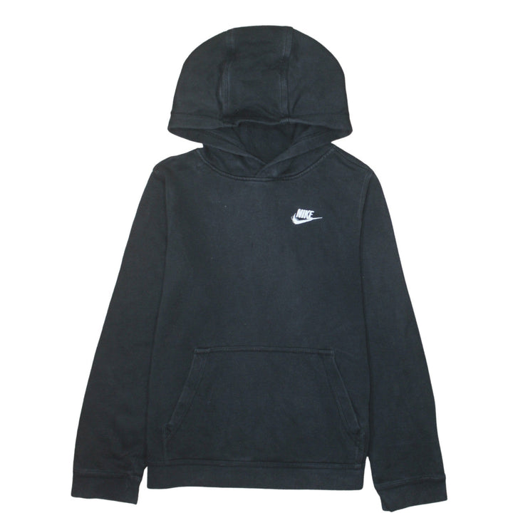 Nike Boys Black Pullover Hoodie Sweatshirt L 147-158cm Fleece Logo