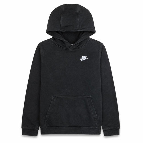 Nike Boys Black Pullover Hoodie Sweatshirt L 147-158cm Fleece Logo
