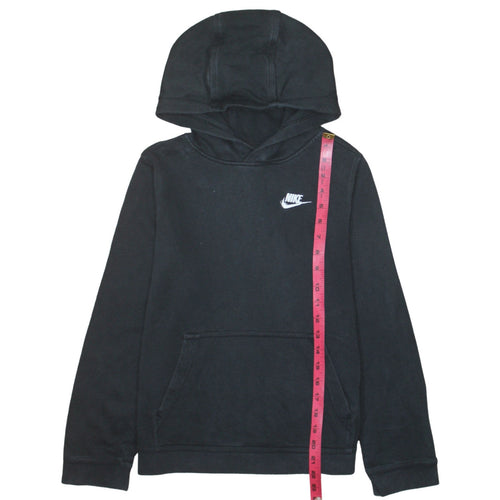 Nike Boys Black Pullover Hoodie Sweatshirt L 147-158cm Fleece Logo