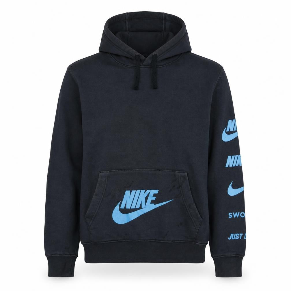 Nike Men's Black Pullover Hoodie Small Logo Graphic Sportswear