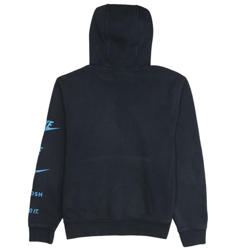 Nike Men's Black Pullover Hoodie Small Logo Graphic Sportswear