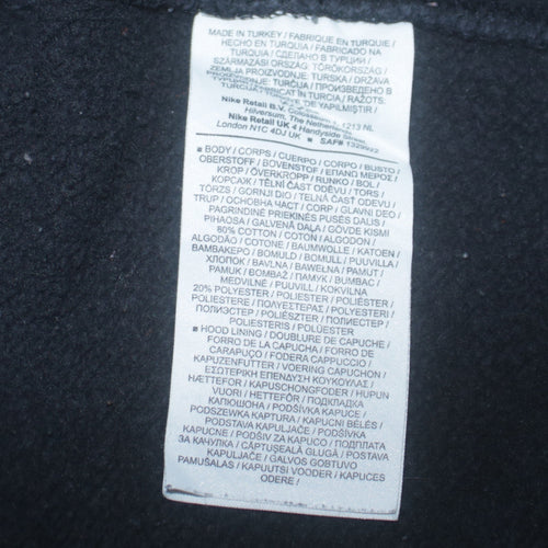 Nike Men's Black Pullover Hoodie Small Logo Graphic Sportswear
