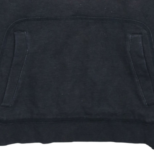 Puma Womens Black Pullover Hoodie Size 16 Logo Fleece Casual