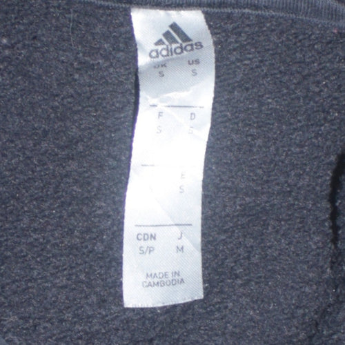 Adidas Men's Black Pullover Hoodie Small Sports Fleece Sweatshirt