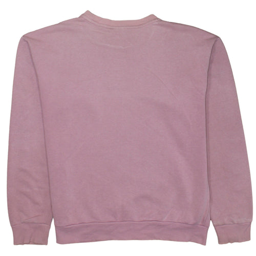 Puma Women Pink Crew Neck Pullover Sweatshirt Size 12 M Logo Print