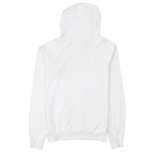 Nike Men's White XS Pullover Hoodie with Orange Logo Print