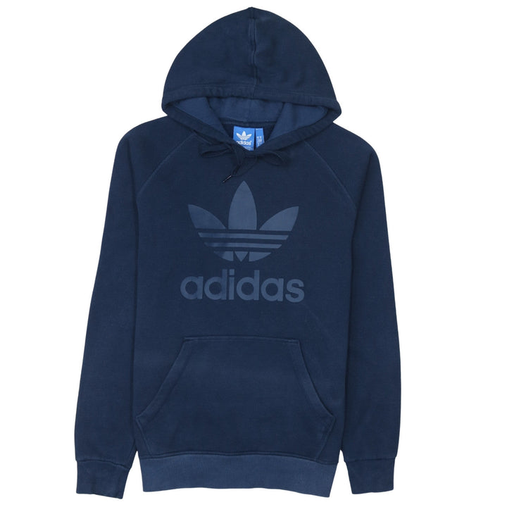 Adidas Men's Blue Pullover Hoodie Size M Logo Sports Sweatshirt