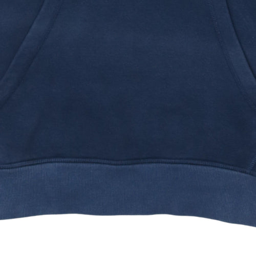 Adidas Men's Blue Pullover Hoodie Size M Logo Sports Sweatshirt