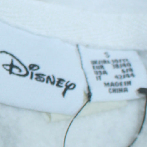 Disney Primark Cares Womens White Stitch Hoodie Size S 10/12 Pullover