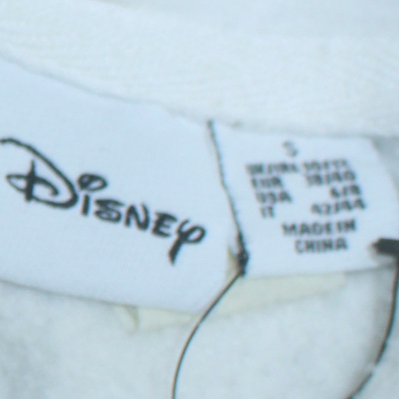 Disney Primark Cares Womens White Stitch Hoodie Size S 10/12 Pullover