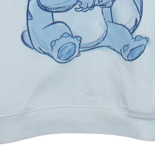 Disney Primark Cares Womens White Stitch Hoodie Size S 10/12 Pullover