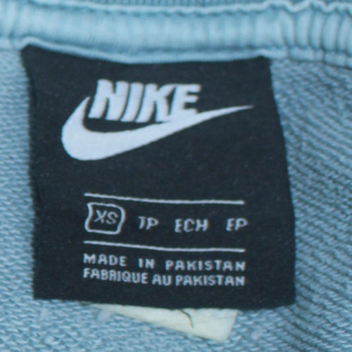 Nike Womens Blue XS Pullover Sweatshirt Crew Neck Cotton Blend