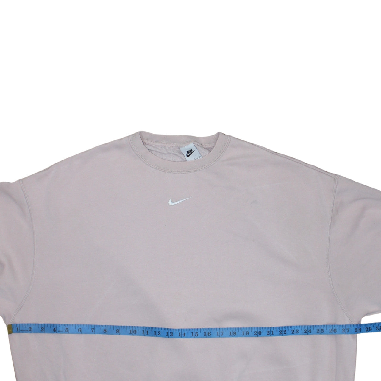 Nike Men's Beige Crew Neck Fleece Sweatshirt Small Pullover