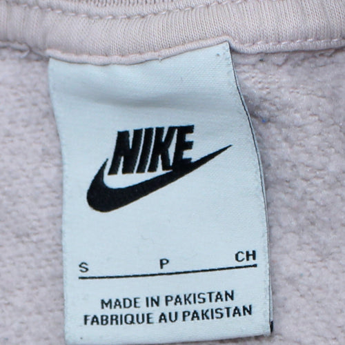 Nike Men's Beige Crew Neck Fleece Sweatshirt Small Pullover