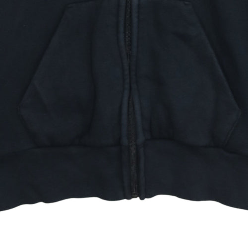 Puma Women Black Full Zip Hoodie Size 10 Hooded Sweatshirt