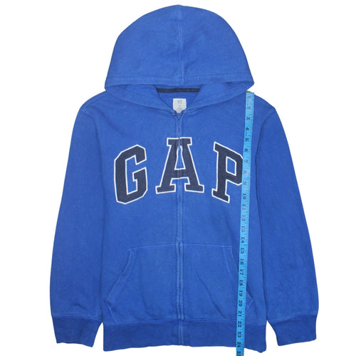 GAP Boys Blue Full Zip Hoodie XL - Logo Fleece Casual Sweatshirt