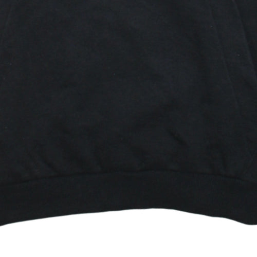 Adidas Men’s Black Small Pullover Hoodie Sweatshirt Logo Fleece