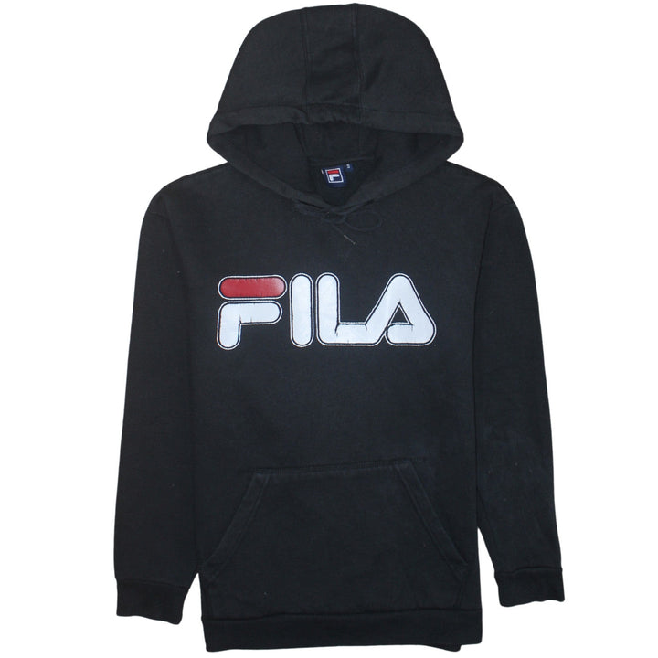 FILA Men's Black Pullover Hoodie Small Logo Sportswear