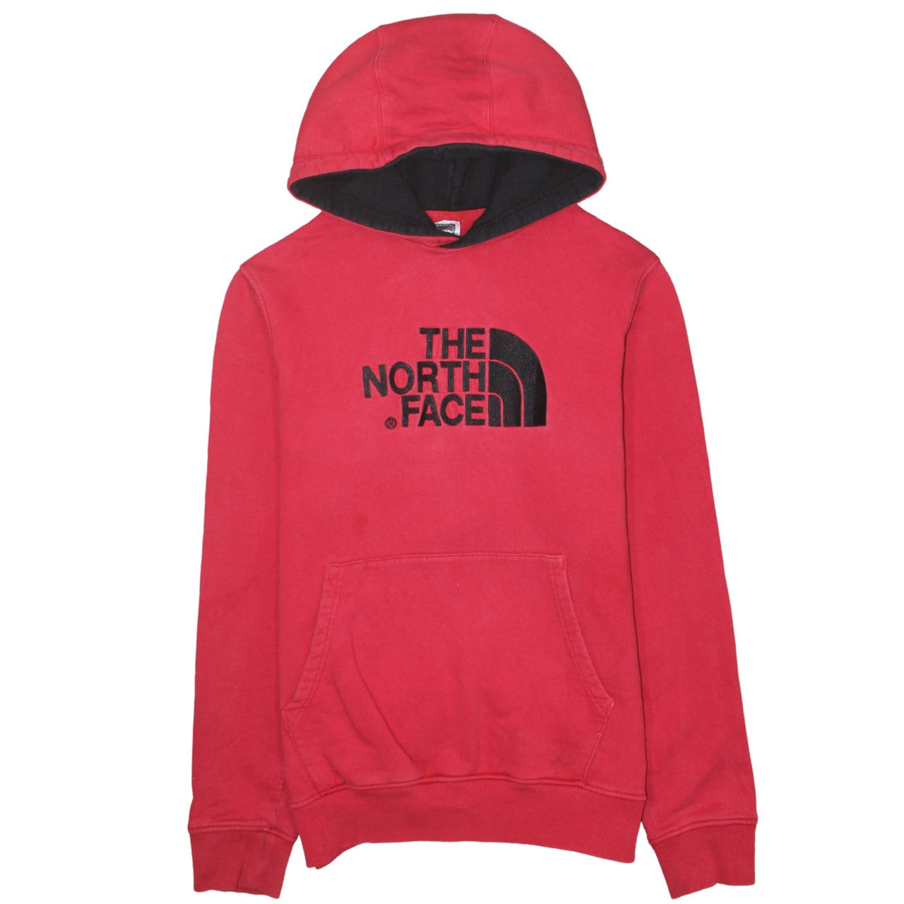 The North Face Men's Red Pullover Hoodie L Logo Print Outdoor Cotton