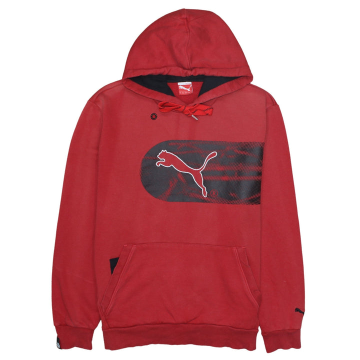 Puma Men's Red Pullover Hoodie XL Sports Graphic Sweatshirt