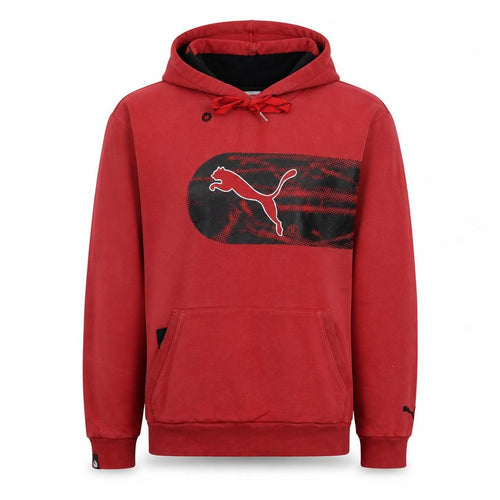 Puma Men's Red Pullover Hoodie XL Sports Graphic Sweatshirt