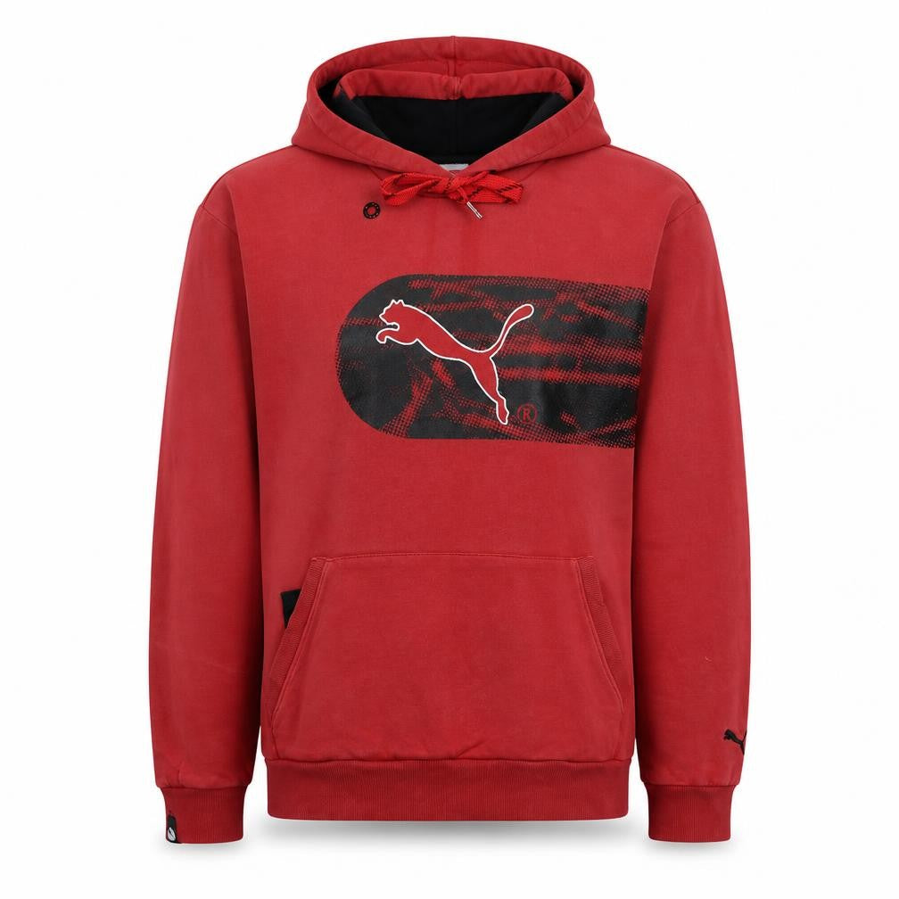 Puma Men's Red Pullover Hoodie XL Sports Graphic Sweatshirt