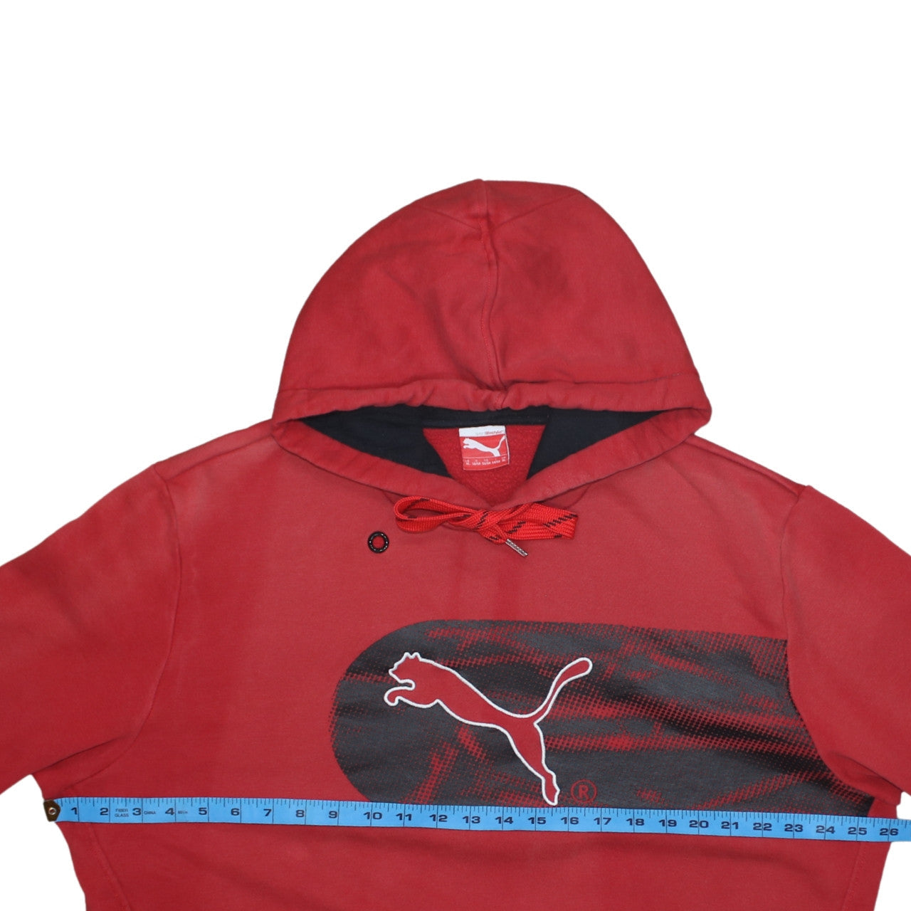 Puma Men's Red Pullover Hoodie XL Sports Graphic Sweatshirt
