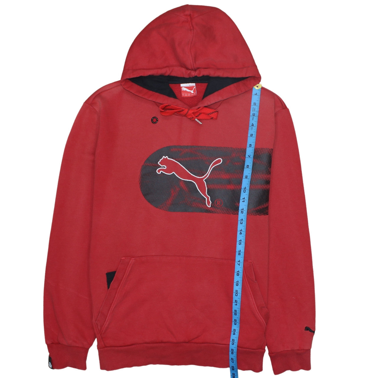 Puma Men's Red Pullover Hoodie XL Sports Graphic Sweatshirt