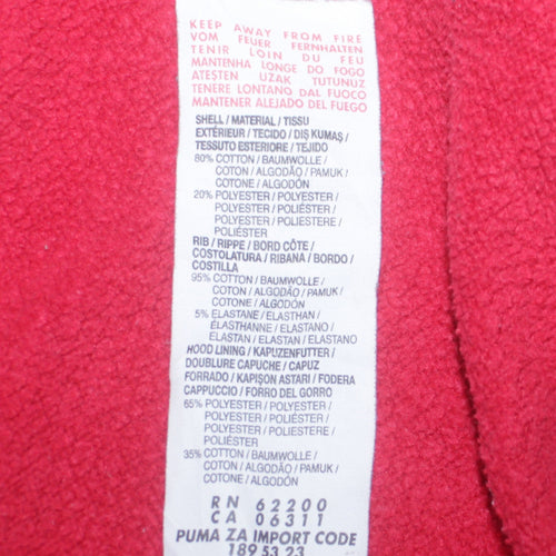 Puma Men's Red Pullover Hoodie XL Sports Graphic Sweatshirt