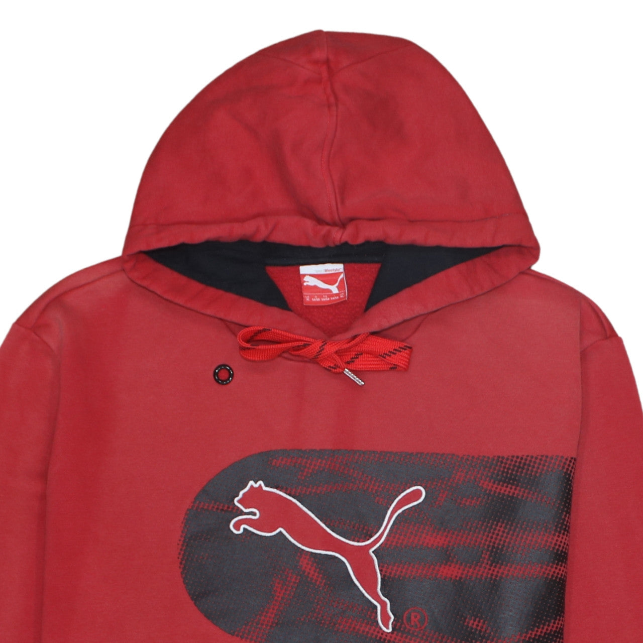 Puma Men's Red Pullover Hoodie XL Sports Graphic Sweatshirt
