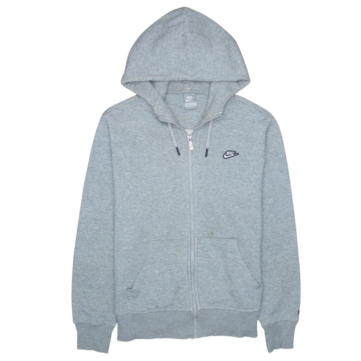 Nike Men's Grey Full Zip Hoodie Size M Sportswear Fleece