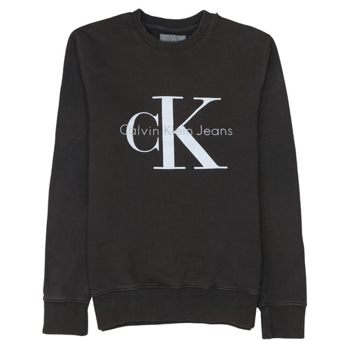 Calvin Klein Jeans Men's Black XS Pullover Logo Sweatshirt