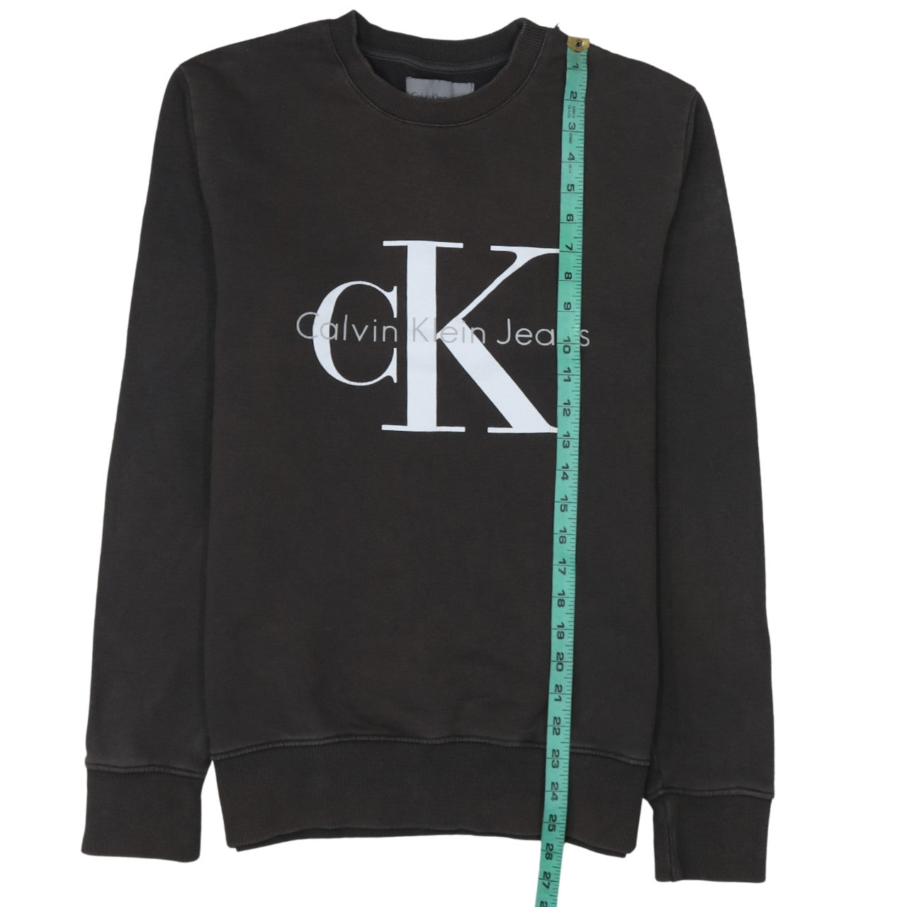 Calvin Klein Jeans Men's Black XS Pullover Logo Sweatshirt