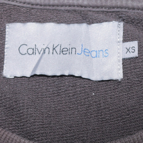 Calvin Klein Jeans Men's Black XS Pullover Logo Sweatshirt