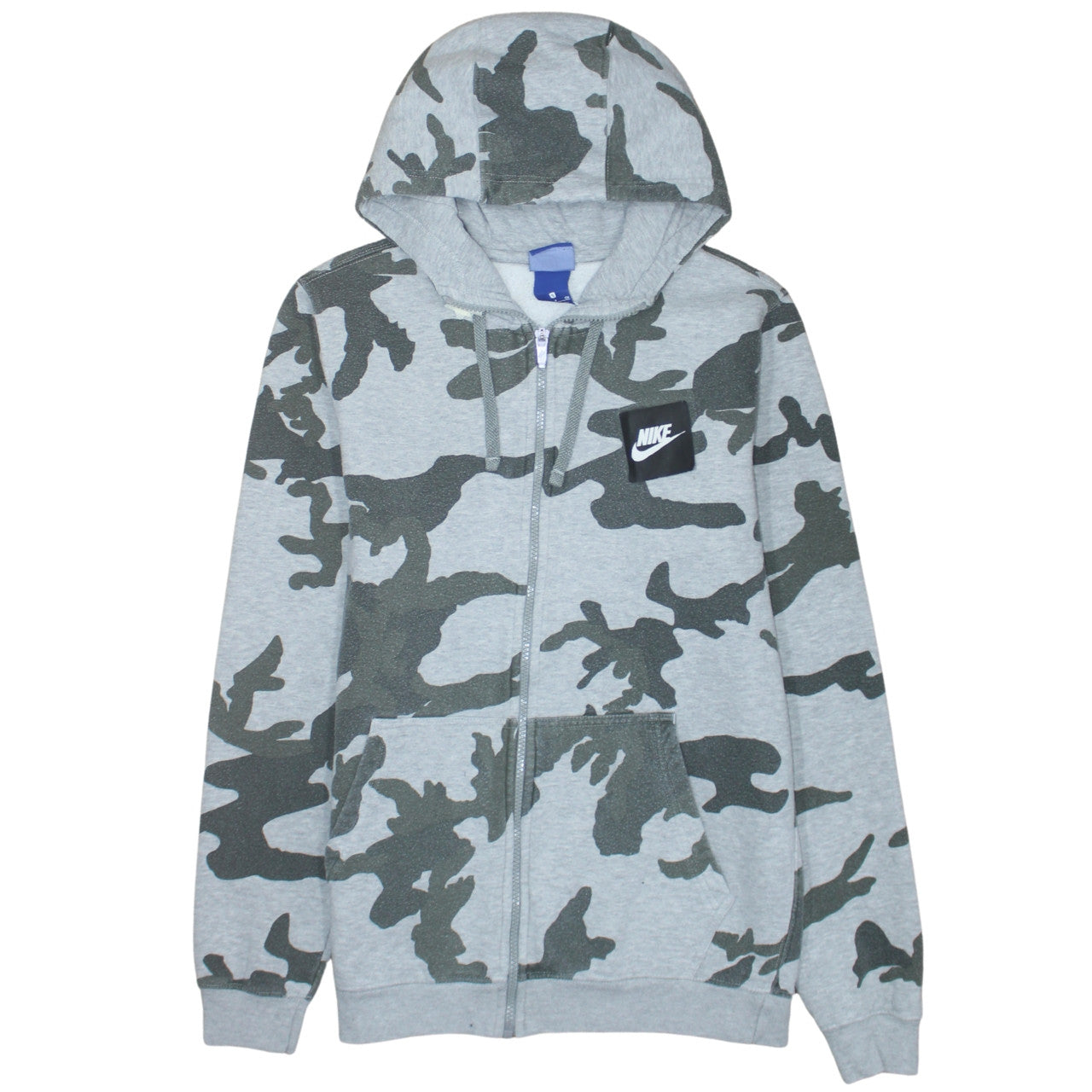 Nike Men's Grey Camo Full Zip Hoodie Small