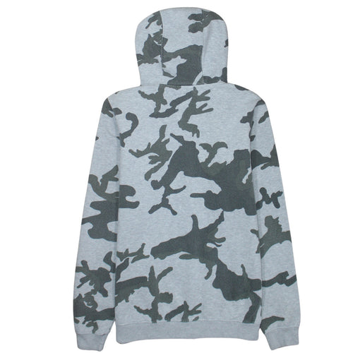 Nike Men's Grey Camo Full Zip Hoodie Small